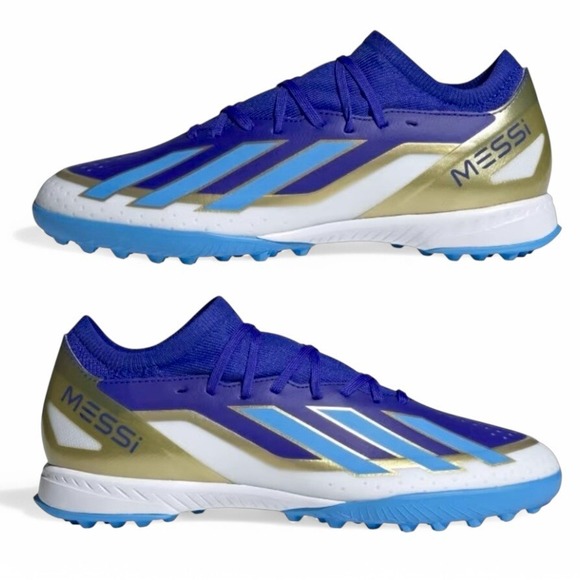 Adidas X Crazyfast League TF Messi Turf Soccer Cleats Blue ID0718 Mens Size 11.5